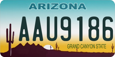 AZ license plate AAU9186