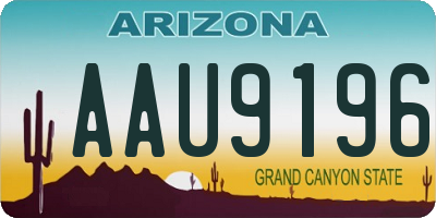 AZ license plate AAU9196