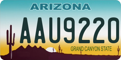 AZ license plate AAU9220