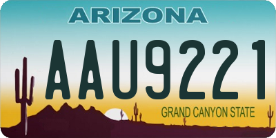 AZ license plate AAU9221