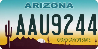 AZ license plate AAU9244