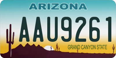 AZ license plate AAU9261