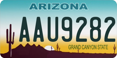 AZ license plate AAU9282