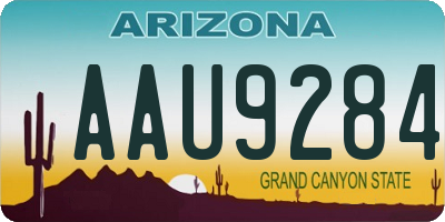 AZ license plate AAU9284