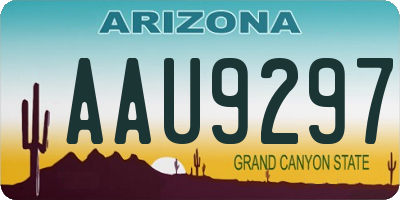 AZ license plate AAU9297