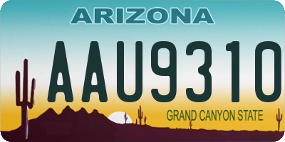 AZ license plate AAU9310