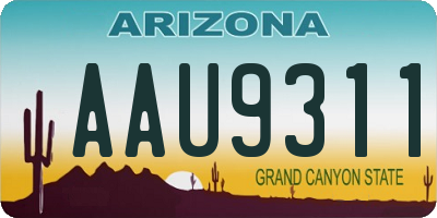 AZ license plate AAU9311