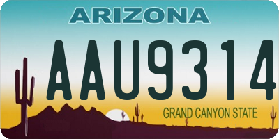 AZ license plate AAU9314