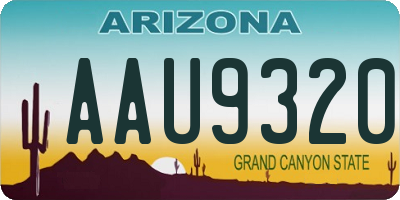 AZ license plate AAU9320