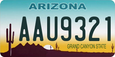 AZ license plate AAU9321