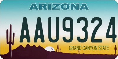 AZ license plate AAU9324