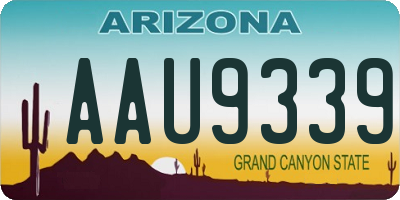 AZ license plate AAU9339