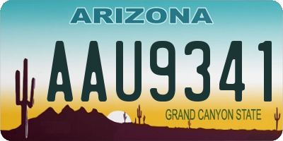 AZ license plate AAU9341