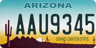 AZ license plate AAU9345