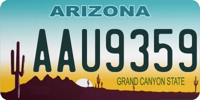 AZ license plate AAU9359