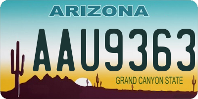 AZ license plate AAU9363