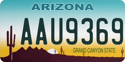 AZ license plate AAU9369