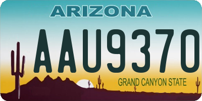 AZ license plate AAU9370