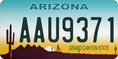 AZ license plate AAU9371