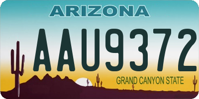 AZ license plate AAU9372