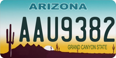 AZ license plate AAU9382