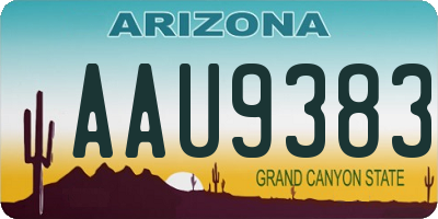 AZ license plate AAU9383