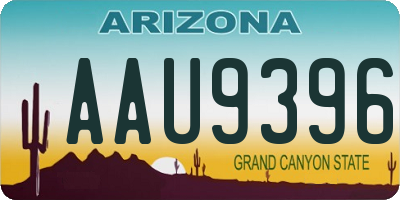 AZ license plate AAU9396