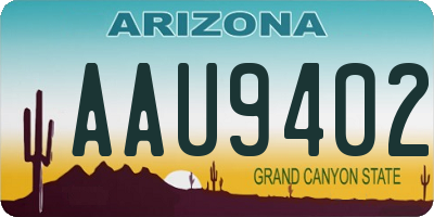 AZ license plate AAU9402