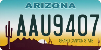 AZ license plate AAU9407