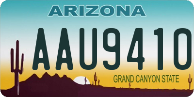 AZ license plate AAU9410