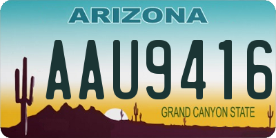 AZ license plate AAU9416