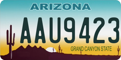 AZ license plate AAU9423