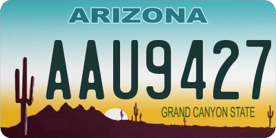 AZ license plate AAU9427