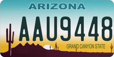 AZ license plate AAU9448