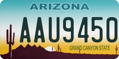 AZ license plate AAU9450