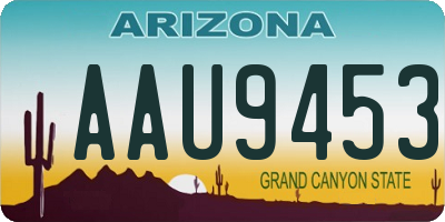 AZ license plate AAU9453