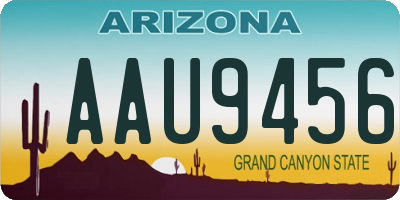 AZ license plate AAU9456