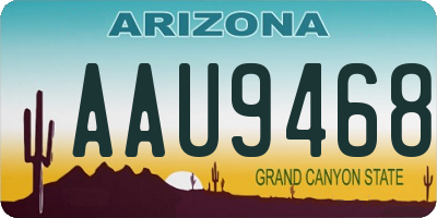 AZ license plate AAU9468