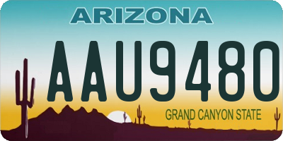AZ license plate AAU9480
