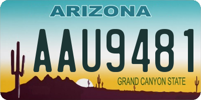 AZ license plate AAU9481