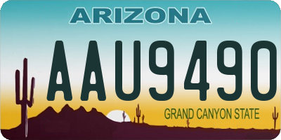 AZ license plate AAU9490