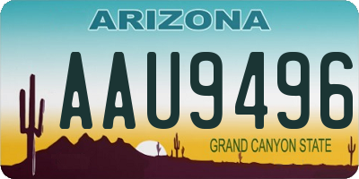 AZ license plate AAU9496