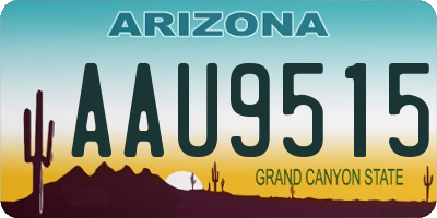 AZ license plate AAU9515