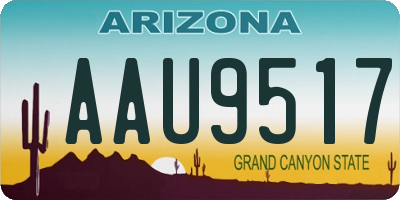 AZ license plate AAU9517