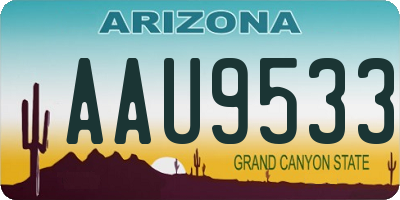 AZ license plate AAU9533