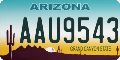 AZ license plate AAU9543