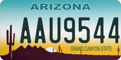 AZ license plate AAU9544