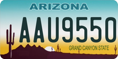 AZ license plate AAU9550