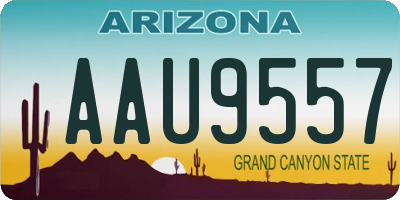 AZ license plate AAU9557
