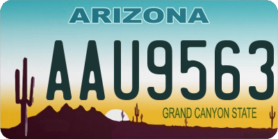 AZ license plate AAU9563